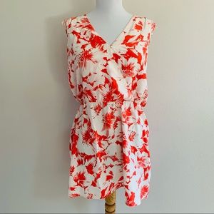 PARKER | Karen White Red Floral Mini Dress